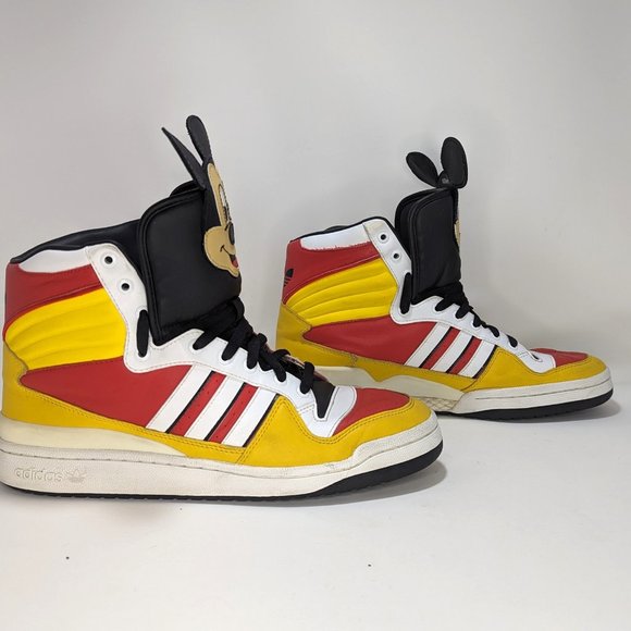 VERY RARE adidas x Jeremy Scott x Disney 2010 Mickey Mouse U43037 Size US11.5 - Picture 2 of 10